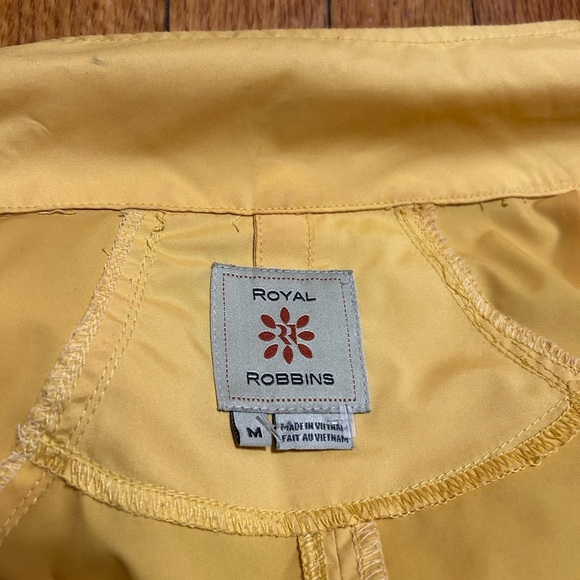 Royal Robbins Windbreaker Jacket Womens Med Yellow Zip Up Lightweight Outdoors - Picture 7 of 11